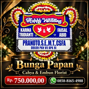 Toko Karangan Bunga Bogor - Bunga Papan Happy Wedding